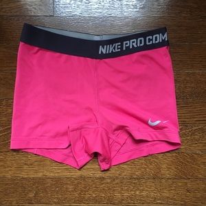 pink nike spandex shorts